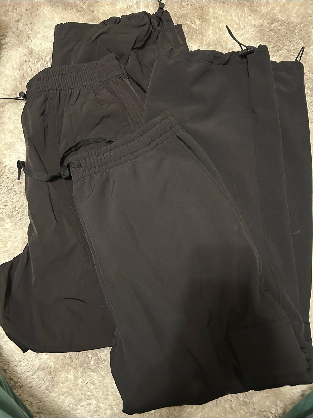 New 2 PINK Victoria's Secret Black Drawstring Joggers